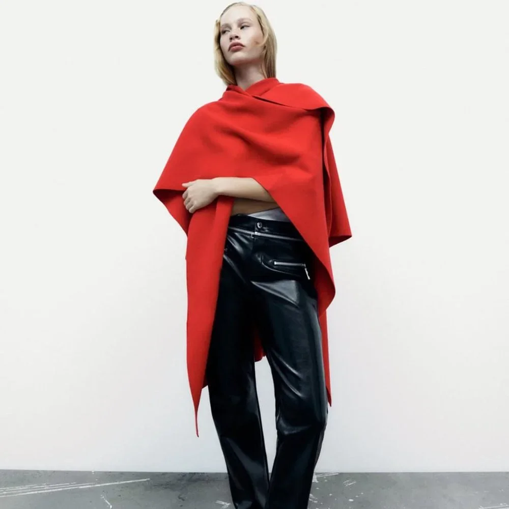 Nwt Zara Faux leather zippered pants/ Zara black evening pants - Picture 6 of 7